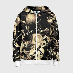 Толстовка на молнии детская Дарт Вейдер Йода Чубакка и другие из Star Wars, цвет: 3D-белый