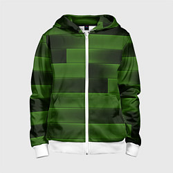 Детская толстовка на молнии The color is green brick
