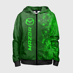 Толстовка на молнии детская Mazda - green gradient по-вертикали, цвет: 3D-черный