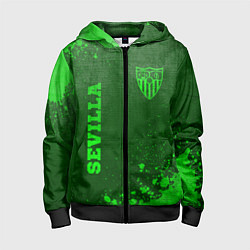 Детская толстовка на молнии Sevilla - green gradient вертикально