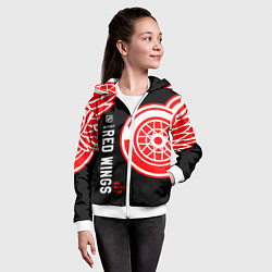 Толстовка на молнии детская Detroit Red Wings team, цвет: 3D-белый — фото 2