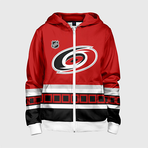 Детская толстовка на молнии Каролина Харрикейнз хоккей / 3D-Белый – фото 1