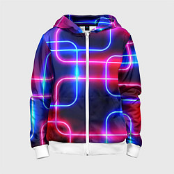Детская толстовка на молнии Цветные светящиеся неоны
