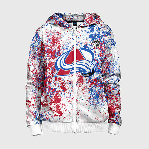 Детская толстовка на молнии Colorado Avalanche NHL white / 3D-Белый – фото 1