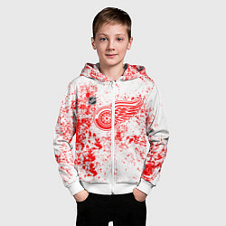 Толстовка на молнии детская Detroit Red Wings NHL white, цвет: 3D-белый — фото 2