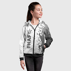 Толстовка на молнии детская FNAF - white gradient по-вертикали, цвет: 3D-черный — фото 2