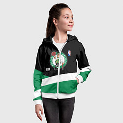 Толстовка на молнии детская Бостон Селтикс НБА, цвет: 3D-белый — фото 2