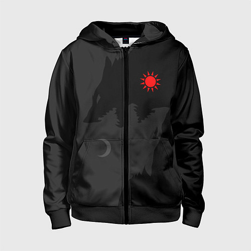 Детская толстовка на молнии Хати и Сколь / 3D-Черный – фото 1