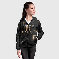 Толстовка на молнии детская Вегас Голден Найтс - НХЛ хоккей, цвет: 3D-черный — фото 2