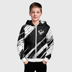 Толстовка на молнии детская Дагестан - брызги, цвет: 3D-белый — фото 2