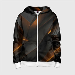 Детская толстовка на молнии Черная текстура с углами