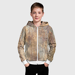 Толстовка на молнии детская Стимпанк элементы, цвет: 3D-белый — фото 2