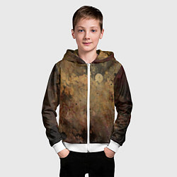 Толстовка на молнии детская Абстракция - dark pink paint spill, цвет: 3D-белый — фото 2