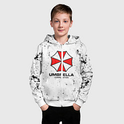Толстовка на молнии детская Umbrella - white dirt, цвет: 3D-белый — фото 2