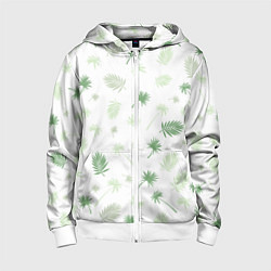 Детская толстовка на молнии Текстура белой гавайской рубашки