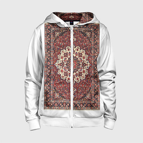 Детская толстовка на молнии Ковёр советский / 3D-Белый – фото 1
