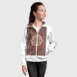 Толстовка на молнии детская Ковёр советский, цвет: 3D-белый — фото 2