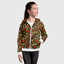 Толстовка на молнии детская Традиционный русский узор, цвет: 3D-белый — фото 2