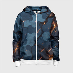 Детская толстовка на молнии Камуфляжные плиты текстура