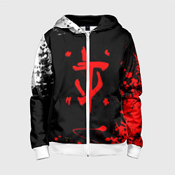 Детская толстовка на молнии Doom краски всплеск