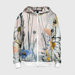 Детская толстовка на молнии Цветы полевые