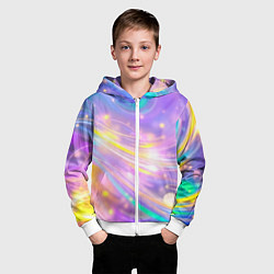 Толстовка на молнии детская Волшебный мистический космос, цвет: 3D-белый — фото 2