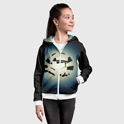 Толстовка на молнии детская Имперский штурмовик - градиент, цвет: 3D-белый — фото 2