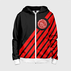 Толстовка на молнии детская Ajax геометрия, цвет: 3D-белый