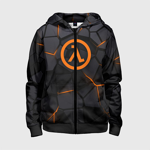 Детская толстовка на молнии Half Life - armor / 3D-Черный – фото 1