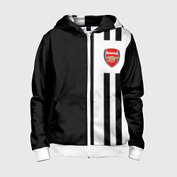 Толстовка на молнии детская Arsenal спорт линии, цвет: 3D-белый