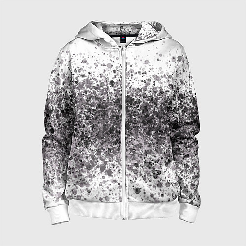 Детская толстовка на молнии Грязь / 3D-Белый – фото 1