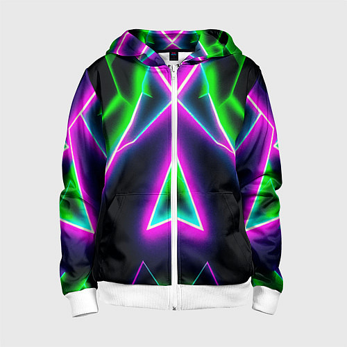 Детская толстовка на молнии Multicolored colorful color / 3D-Белый – фото 1
