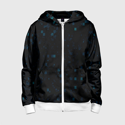 Детская толстовка на молнии Color dark blue khaki / 3D-Белый – фото 1