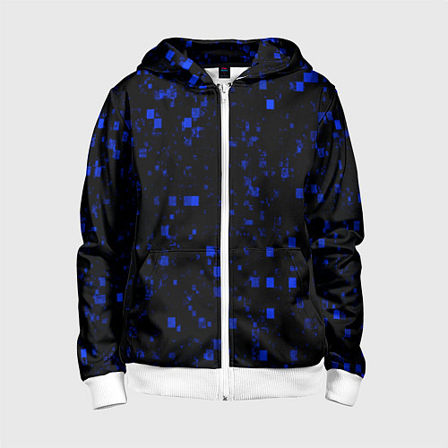 Детская толстовка на молнии Color blue khaki / 3D-Белый – фото 1