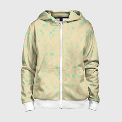 Детская толстовка на молнии Color beige turquoise