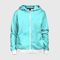 Детская толстовка на молнии Color light blue shapes