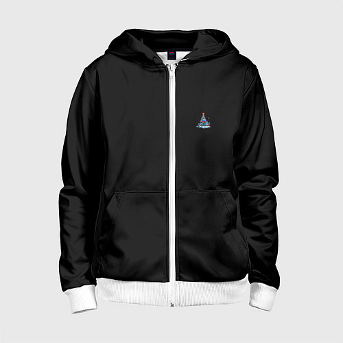 Детская толстовка на молнии Новогодняя сказка / 3D-Белый – фото 1