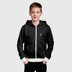 Толстовка на молнии детская Новогодняя сказка, цвет: 3D-белый — фото 2