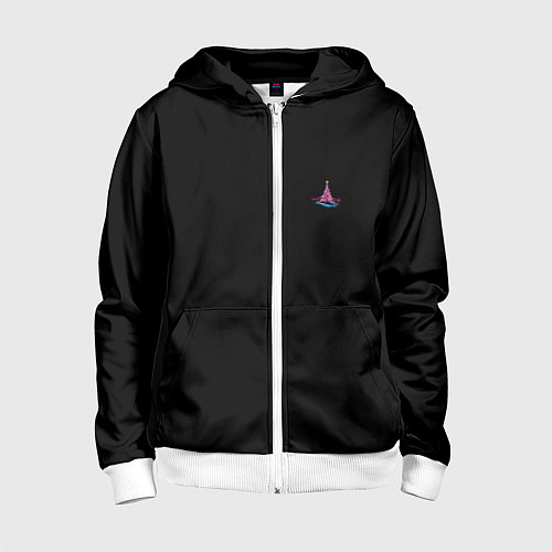 Детская толстовка на молнии New year eve in the forest / 3D-Белый – фото 1