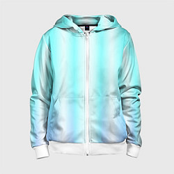 Толстовка на молнии детская Neon white blue lines, цвет: 3D-белый