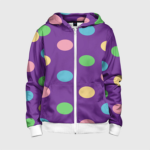 Детская толстовка на молнии Radius color / 3D-Белый – фото 1