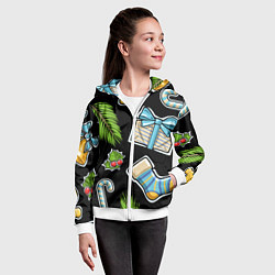 Толстовка на молнии детская Christmas soul, цвет: 3D-белый — фото 2