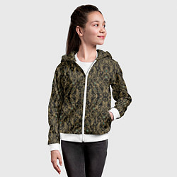 Толстовка на молнии детская Славяно - русский орнамент узоры с позолотой, цвет: 3D-белый — фото 2