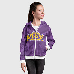 Толстовка на молнии детская NBA Los Angeles Lakers, цвет: 3D-белый — фото 2