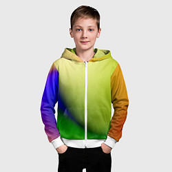 Толстовка на молнии детская The color is multicolored, цвет: 3D-белый — фото 2