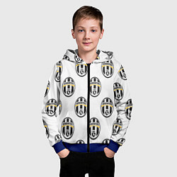 Толстовка на молнии детская Juventus Pattern, цвет: 3D-синий — фото 2