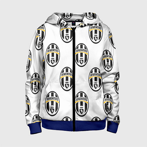 Детская толстовка на молнии Juventus Pattern / 3D-Синий – фото 1