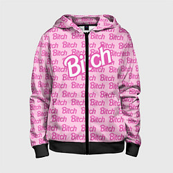 Толстовка на молнии детская Bitch Barbie, цвет: 3D-черный