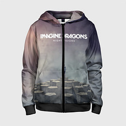 Толстовка на молнии детская Imagine Dragons: Night Visions, цвет: 3D-черный