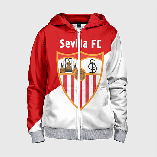 Детская толстовка на молнии Sevilla FC / 3D-Меланж – фото 1